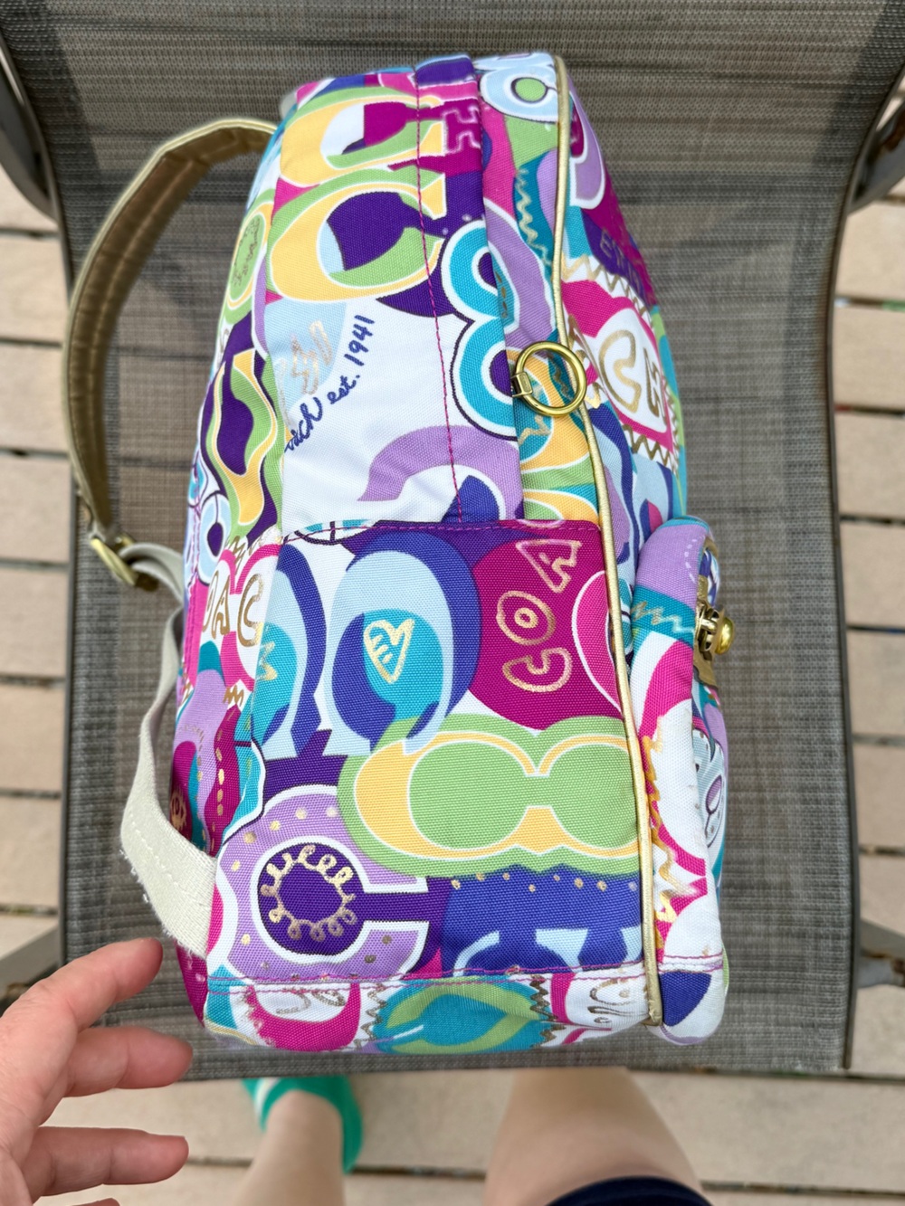 Coach Poppy Pop-C Limited Edition Graffiti Backpack - Picture 5 of 12